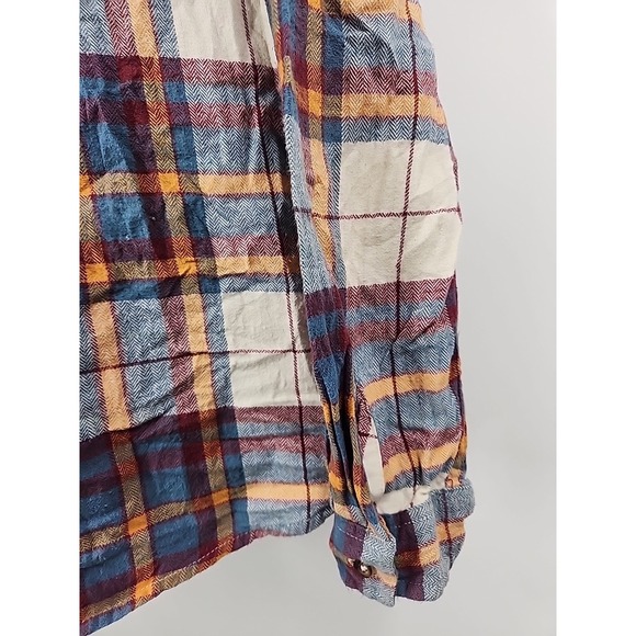 Natural Collections Womens Plaid Flannel Button Up Long Sleeve Shirt‎ XL - Picture 6 of 7